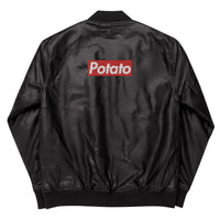 POTATO Leather Bomber Jacket