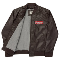 POTATO Leather Bomber Jacket